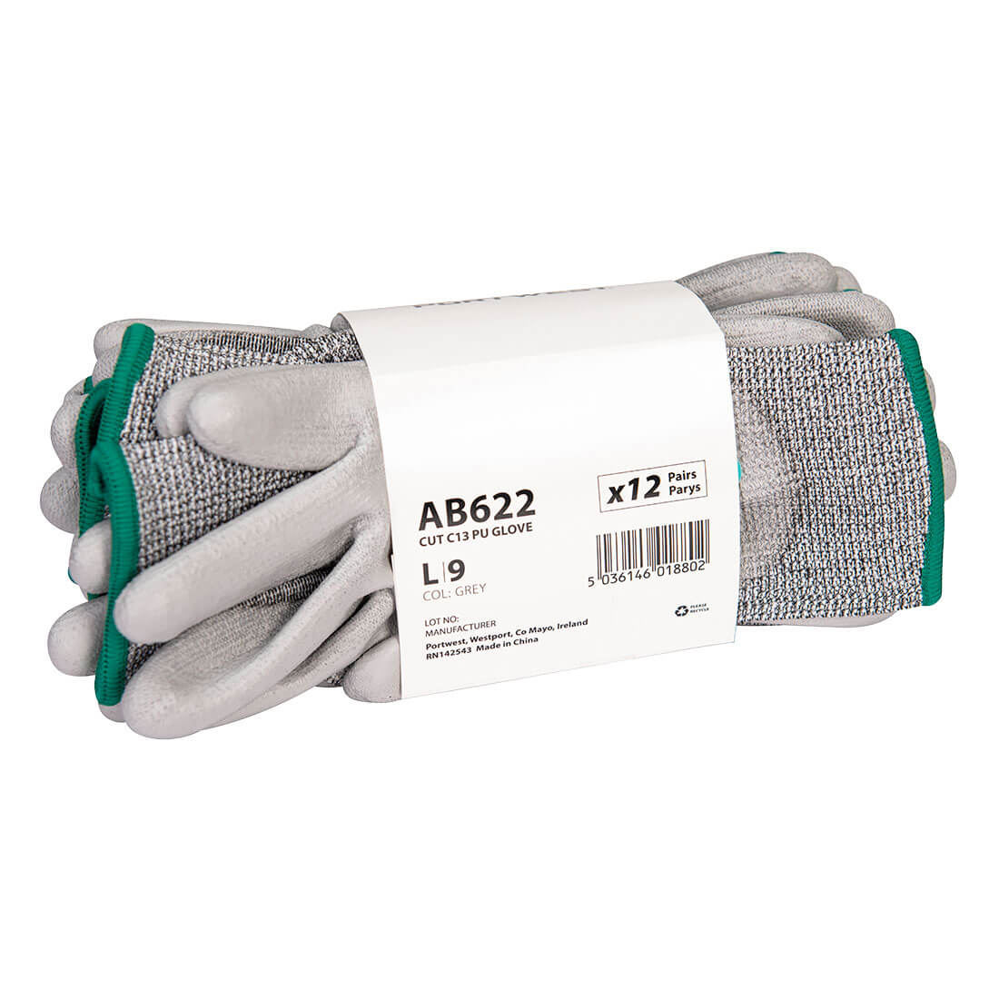 Portwest Cut C13 PU Essential Multipack (Pack of 12 pairs) AB622