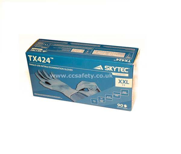 Skytec TX424 Nitrile Powder-Free Disposable Gloves Box of 90