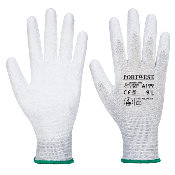 Antistatic PU Palm Work Safety Glove A199