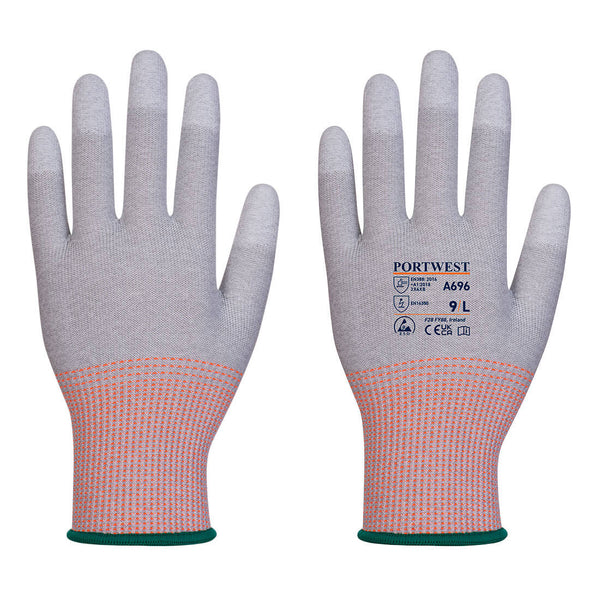 LR13 ESD PU Fingertip Cut Work Safety Glove (Pack of 12 Pairs) A696