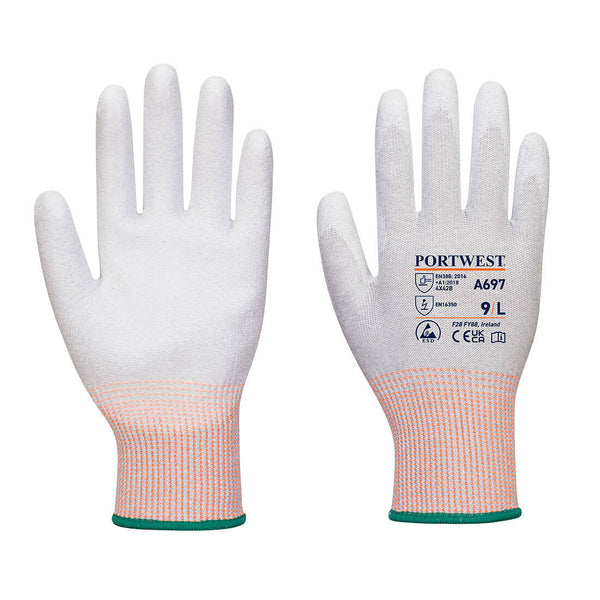 LR13 ESD PU Palm Work Safety Glove (Pack of 12 Pairs) A697