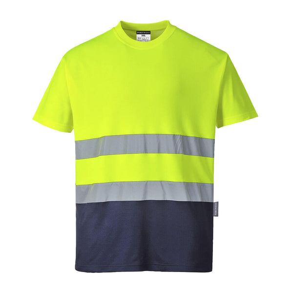 Hi-Vis Cotton Comfort Contrast T-Shirt Short Sleeve  S173