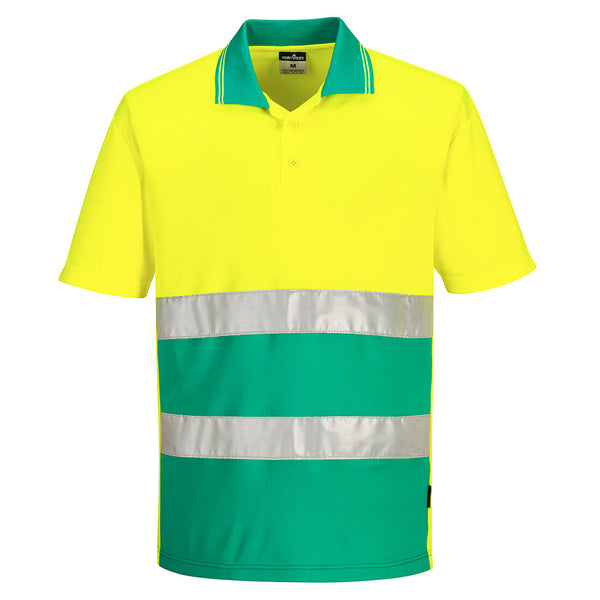 Hi-Vis Lightweight Contrast Polo Shirt Short Sleeve  S175