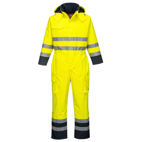 Bizflame Rain Hi-Vis Multi Flame Resistant Work Protection Coverall S775