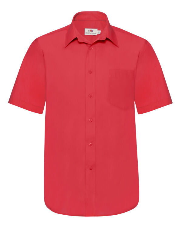 Fruit Of The Loom Men's Short Sleeve Poplin Shirt 65116 65116
