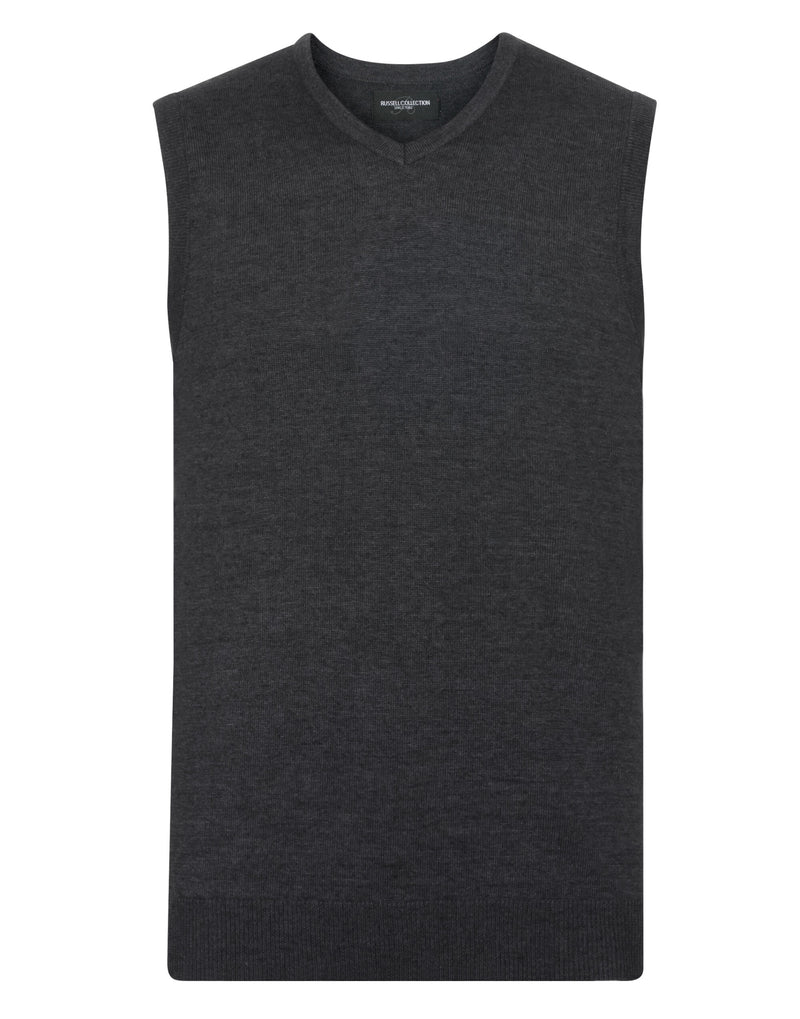 Russell Collection V-Neck Sleeveless Knitted Pullover 716M