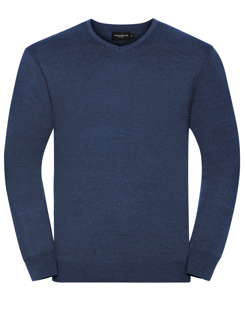Russell Collection Men's V-Neck Knitted Pullover 710M