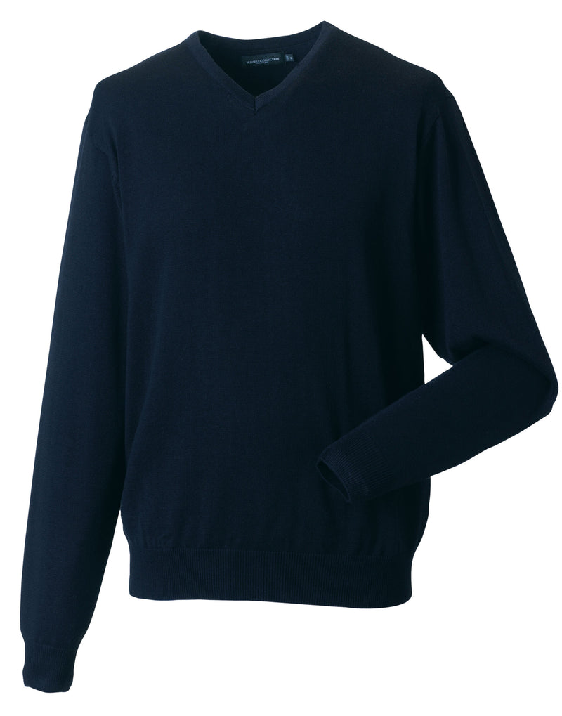 Russell Collection Men's V-Neck Knitted Pullover 710M