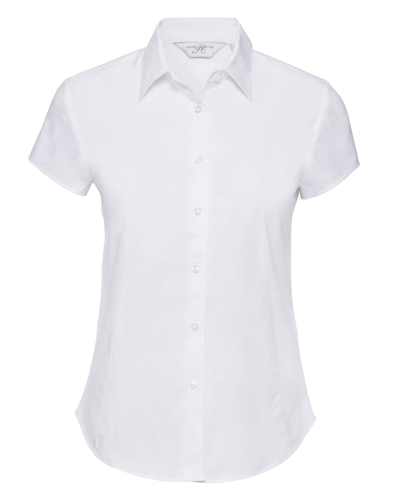 Russell Collection Ladies' Short Sleeve Fitted Stretch Shirt 947F
