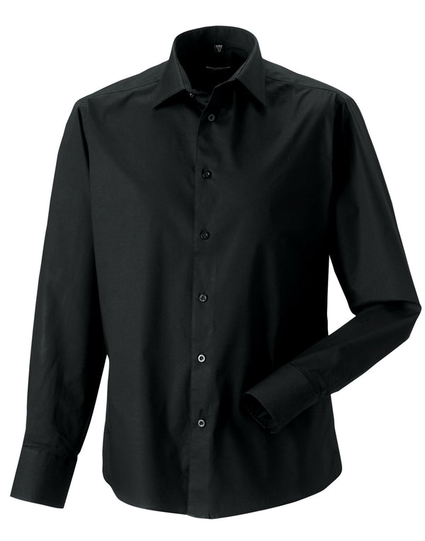 Russell Collection Men's Long Sleeve Fitted Stretch Shirt 946M