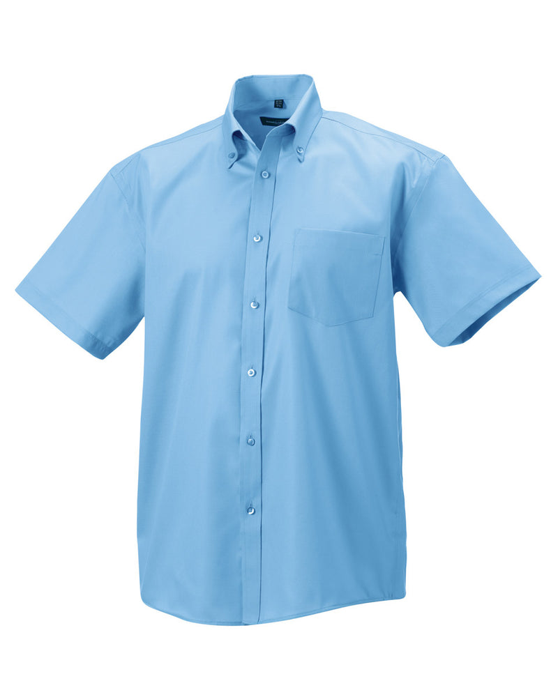 Russell Collection Men's Short Sleeve Classic Ultimate Non-Iron Shirt 957M