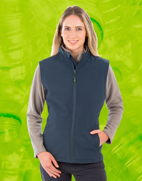 Result Genuine Recycled Ladies' Recycled 2-Layer Printable Softshell Bodywarmer R902F R902F