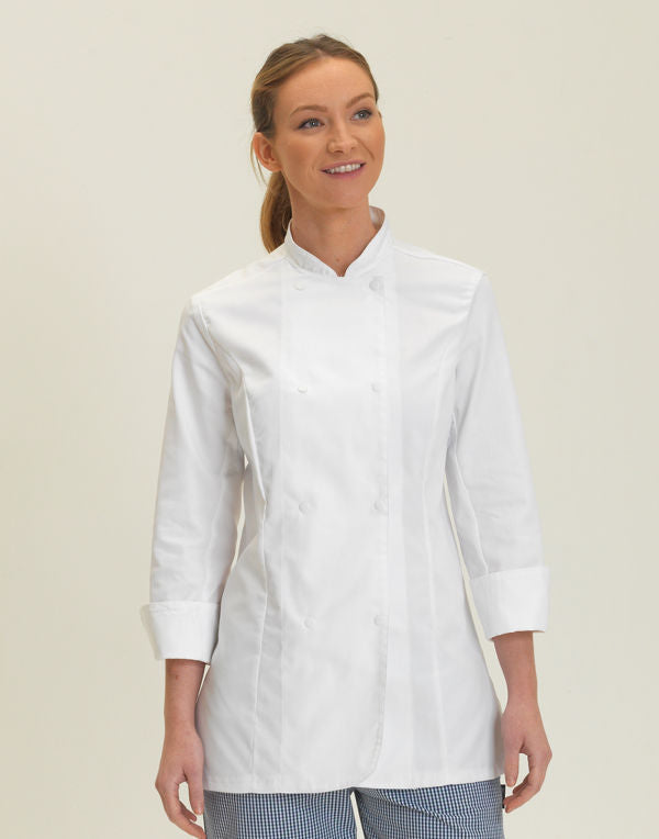 Dennys Ladies' Long Sleeve Fitted Chef's Jacket DD33L DD33L