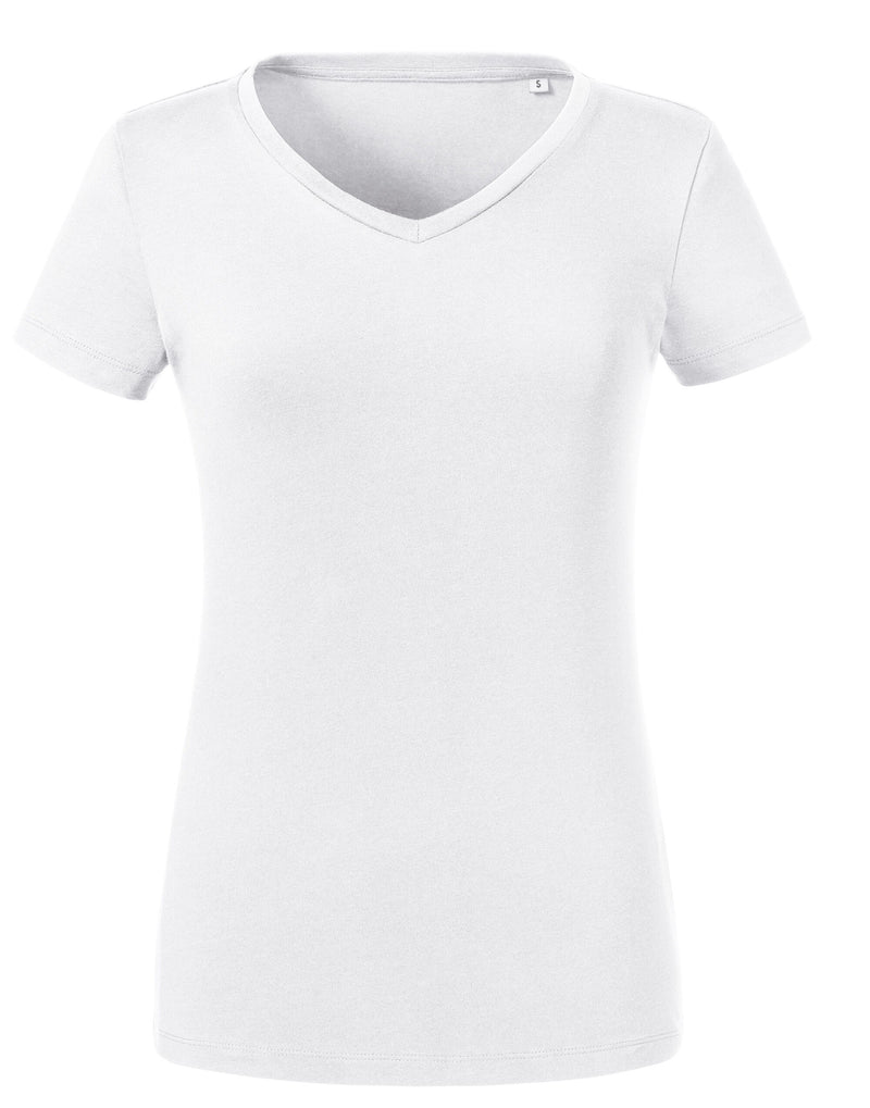 Russell Pure Organic Ladies' V-Neck T R103F