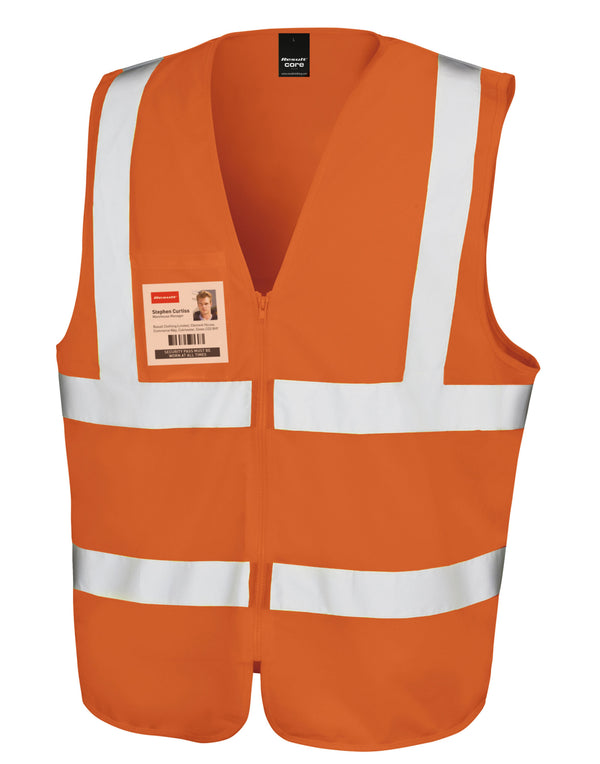 Result Safeguard Zip ID Safety Safety Vest Waistcoat Tabard R202X