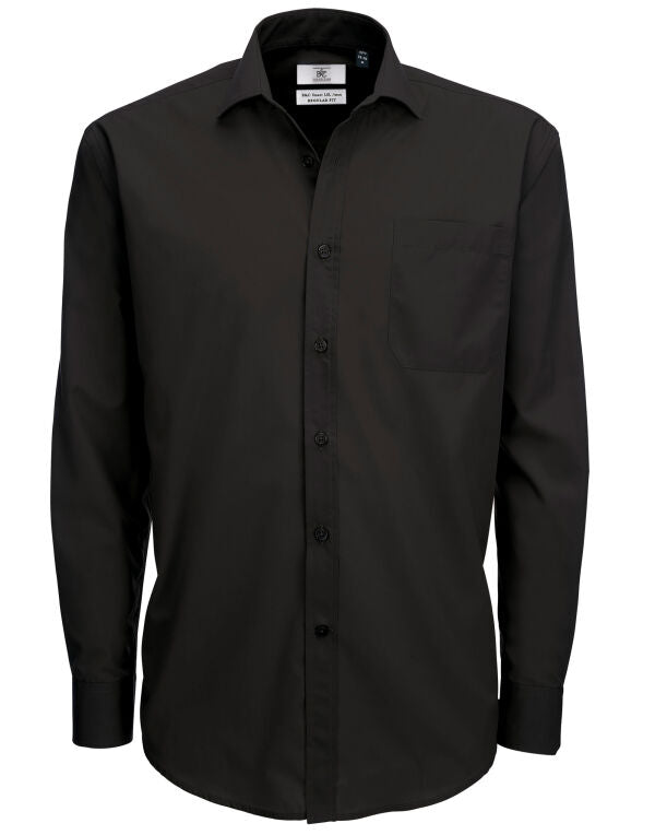 B&C Men's Smart Long Sleeve Poplin Shirt SMP61 SMP61