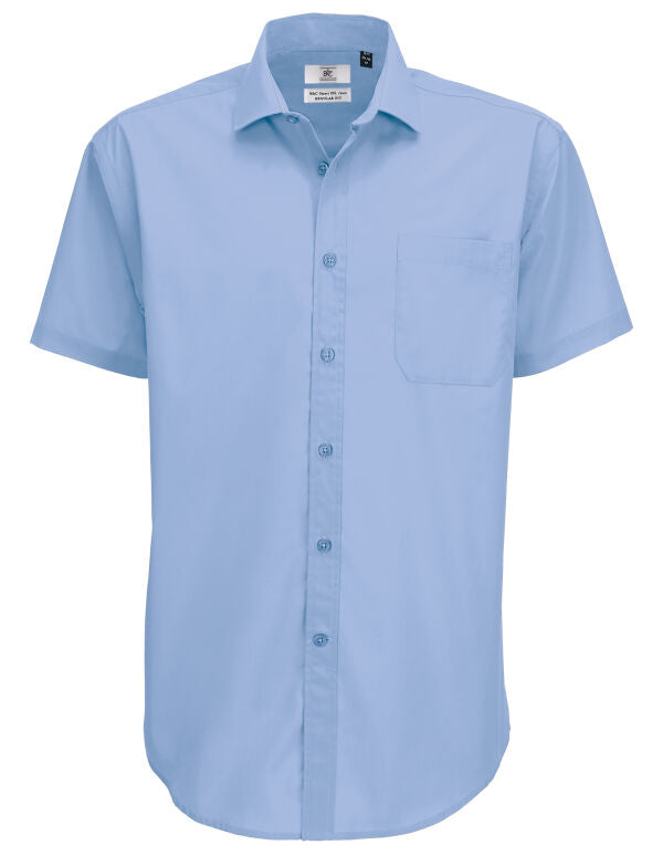 B&C Men's Smart Short Sleeve Poplin Shirt SMP62 SMP62