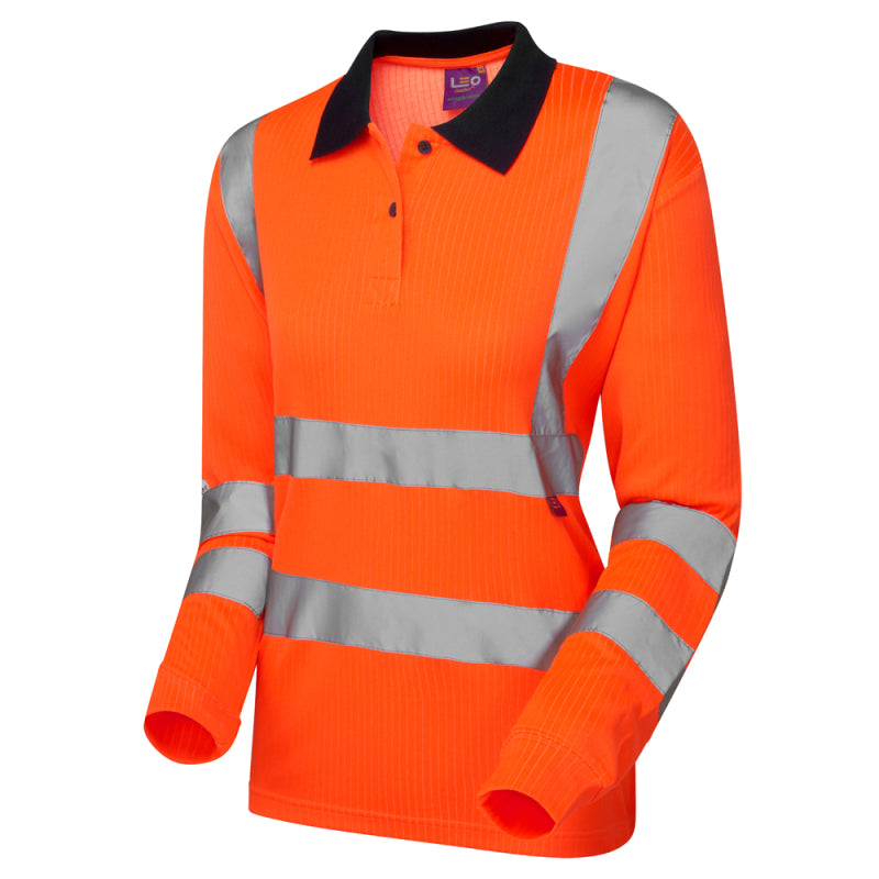 LEO BEAFORD Comfort Ladies Long Sleeved Polo Shirt