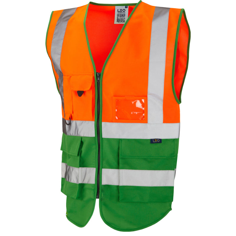 LEO LYNTON Superior Hi-Vis Zip Waistcoat Vest