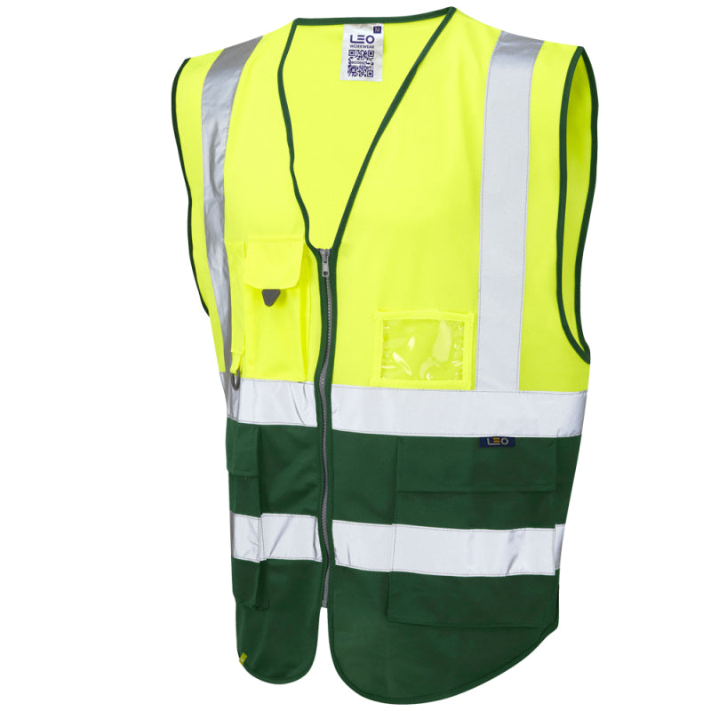LEO LYNTON Superior Hi-Vis Zip Waistcoat Vest