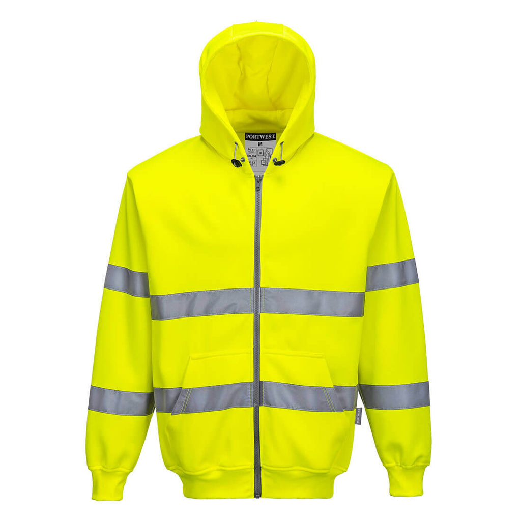 Portwest Hi-Vis Zipped Hoodie B305