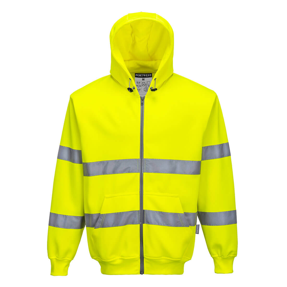 Portwest Hi-Vis Zipped Hoodie B305