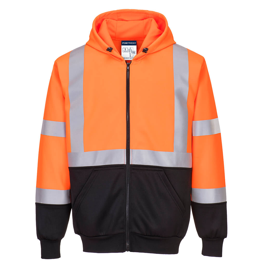 Portwest Hi-Vis Contrast Zipped Hoodie B315