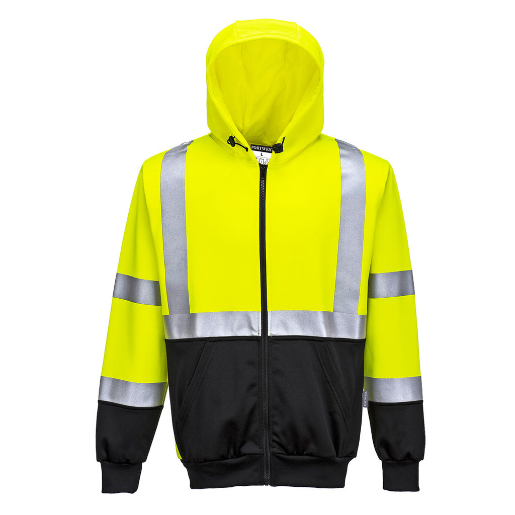 Portwest Hi-Vis Contrast Zipped Hoodie B315