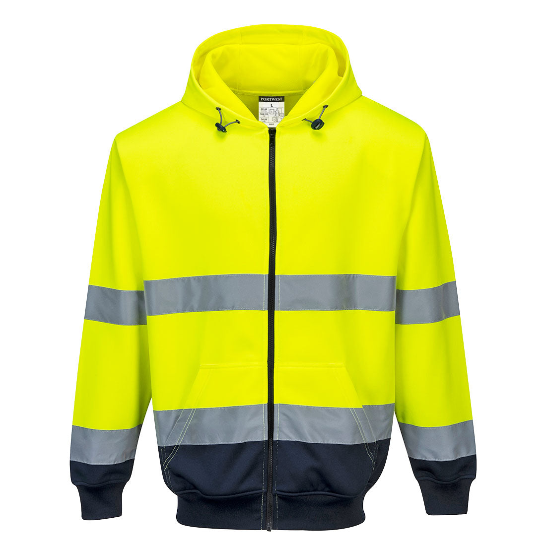 Portwest Hi-Vis Contrast Zipped Hoodie B317