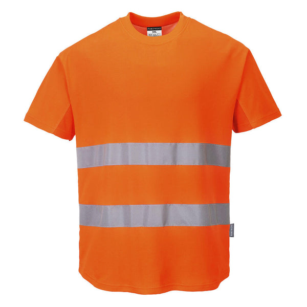 Portwest Hi-Vis Mesh Insert T-Shirt Short Sleeve C394