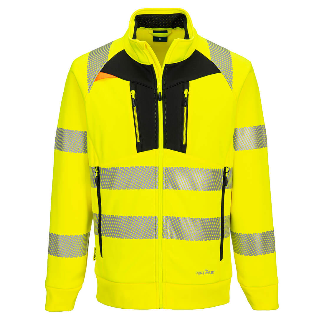Portwest DX4 Hi-Vis Funnel Neck Zipped Sweatshirt DX477