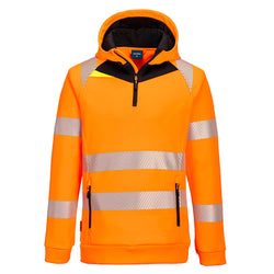 Portwest DX4 Hi-Vis Quarter Zip Hoodie DX482