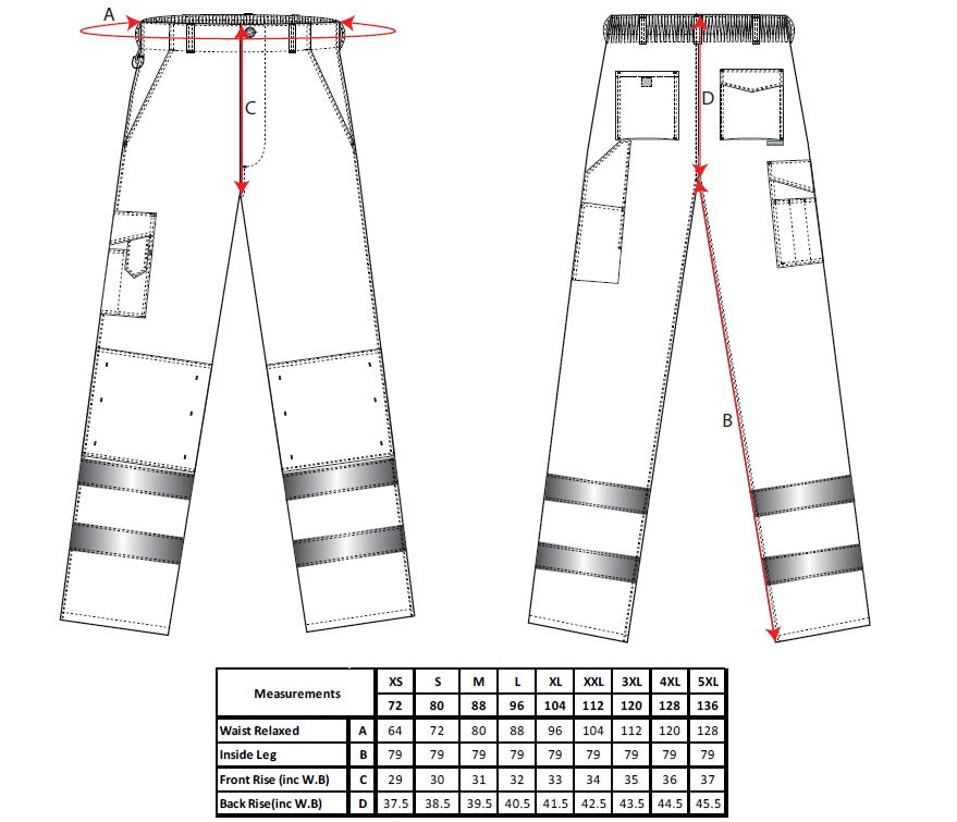 Portwest Hi-Vis Work Trousers E046