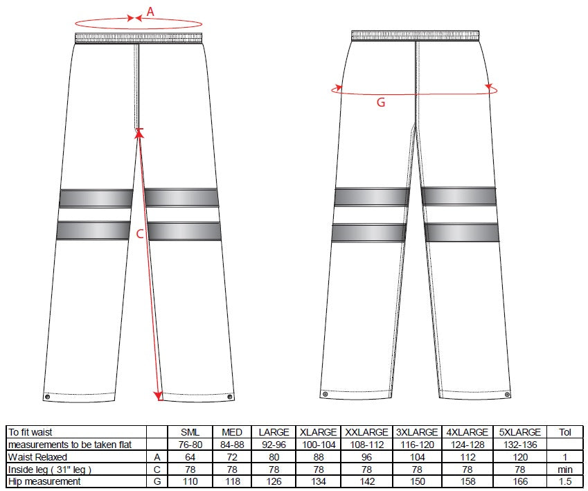 Portwest Sealtex Ultra Hi-Vis Rain Trousers RT51