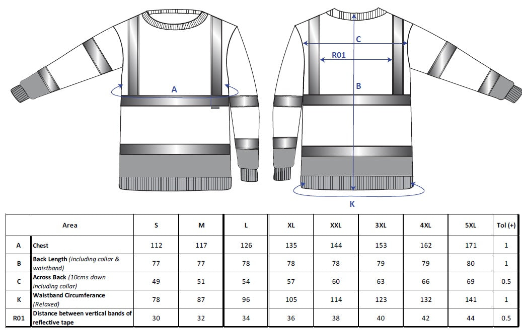Portwest Hi-Vis Contrast Sweatshirt B306