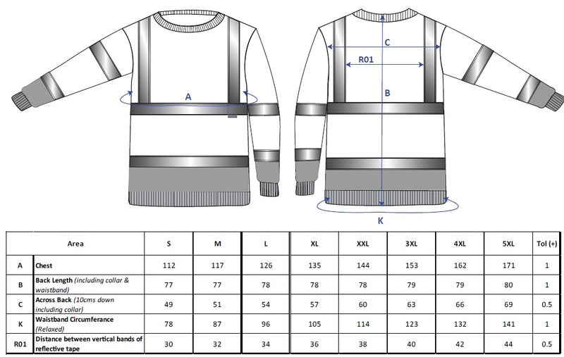 Portwest Hi-Vis Contrast Sweatshirt B306