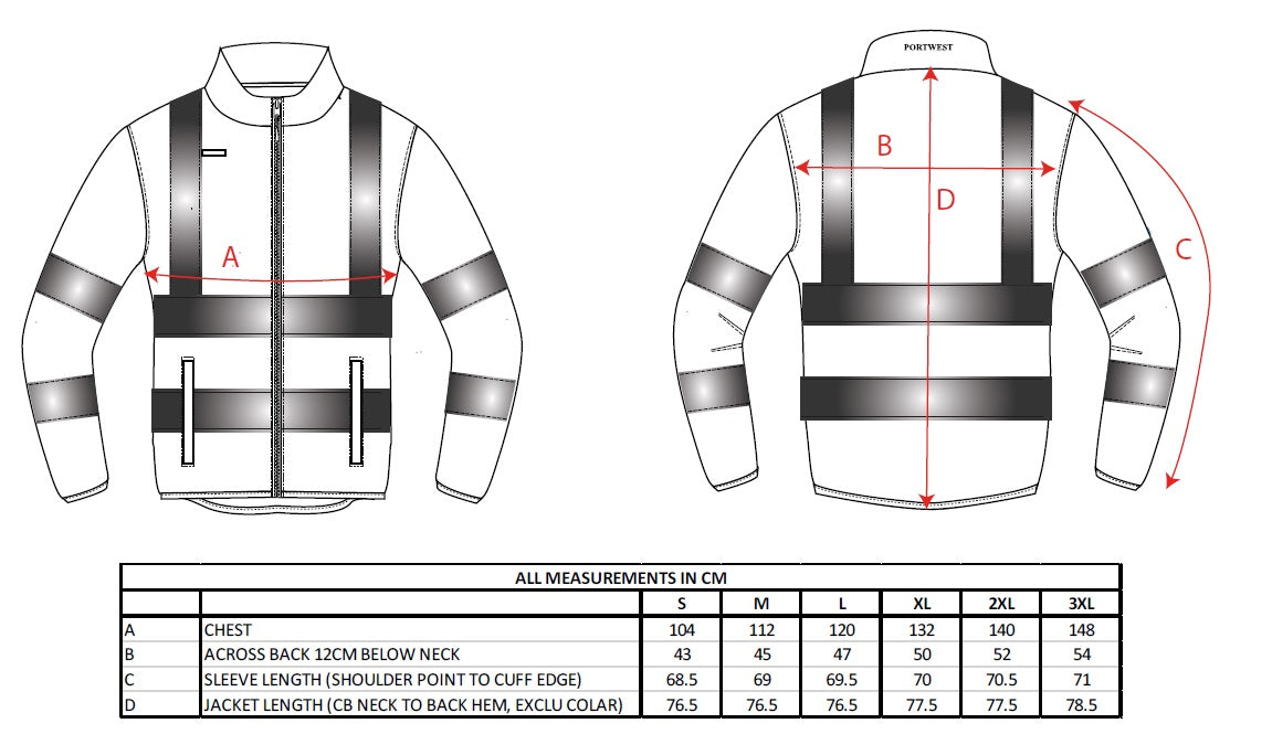 Portwest Eco Hi-Vis Fleece Jacket EC70