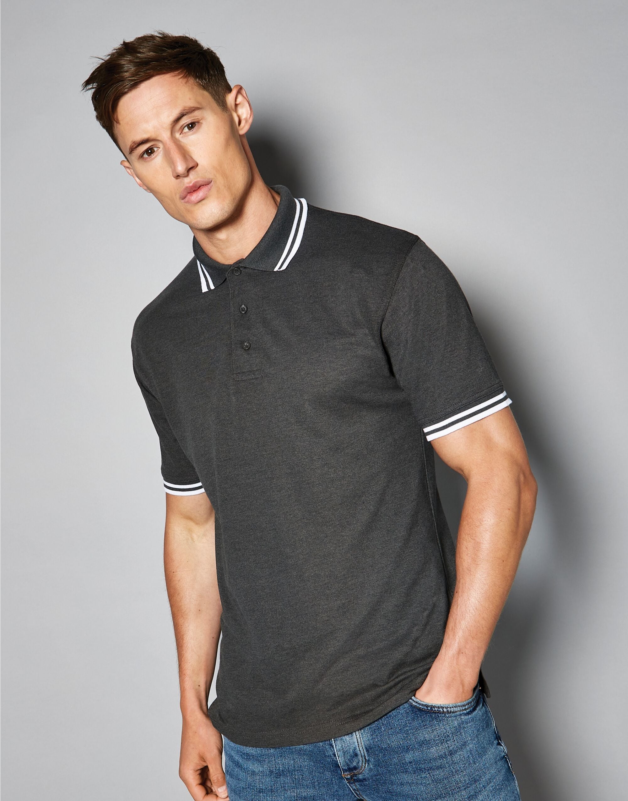 Kustom Kit Classic Tipped Collar Poloshirt KK409