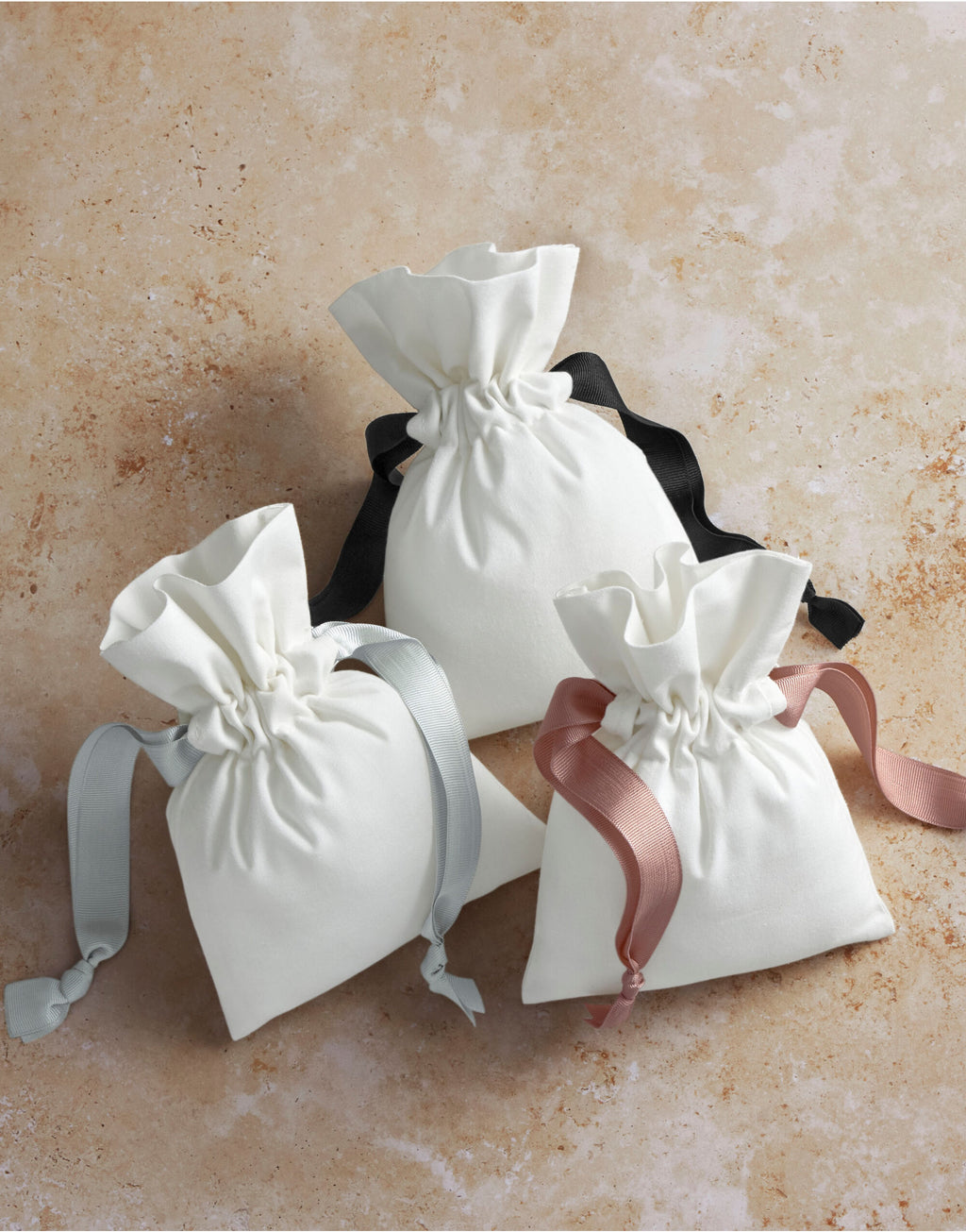 Westford Mill Cotton Bag with Ribbon Cord W121