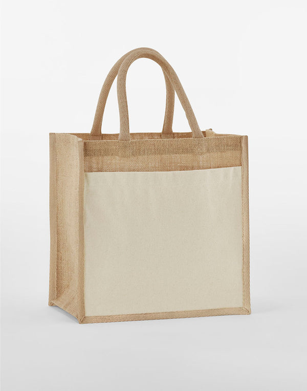 Westford Mill Cotton Pocket Starched Midi Tote W483