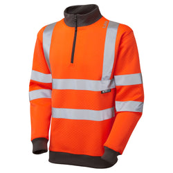 LEO BRYNSWORTHY  1/4 Zip Hi-Vis Sweatshirt