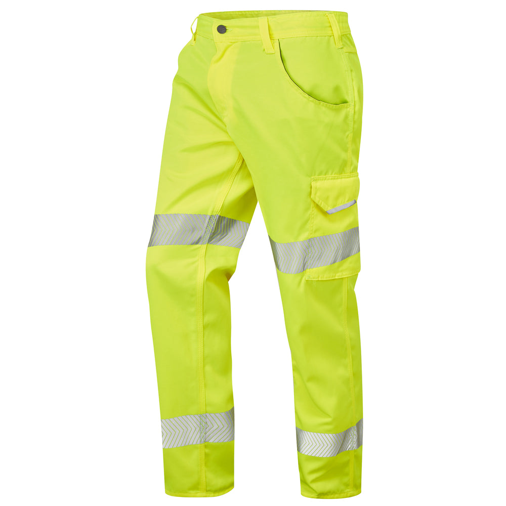 LEO YELLAND  Lightweight Hi-Vis Poly/Cotton Cargo Hi-Vis Trouser