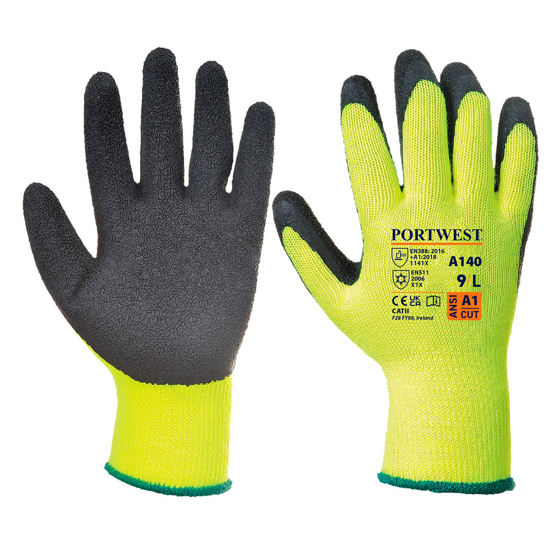 Portwest Thermal Latex Grip Glove A140