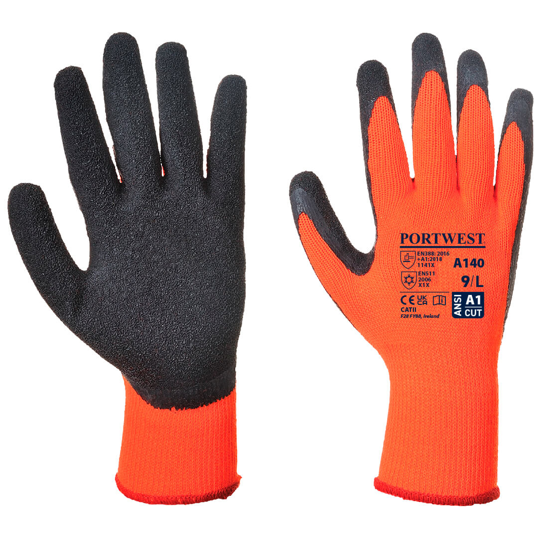 Portwest Thermal Latex Grip Glove A140
