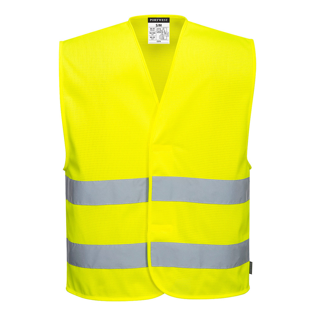 Hi-Vis Mesh Two Band Safety Vest C374