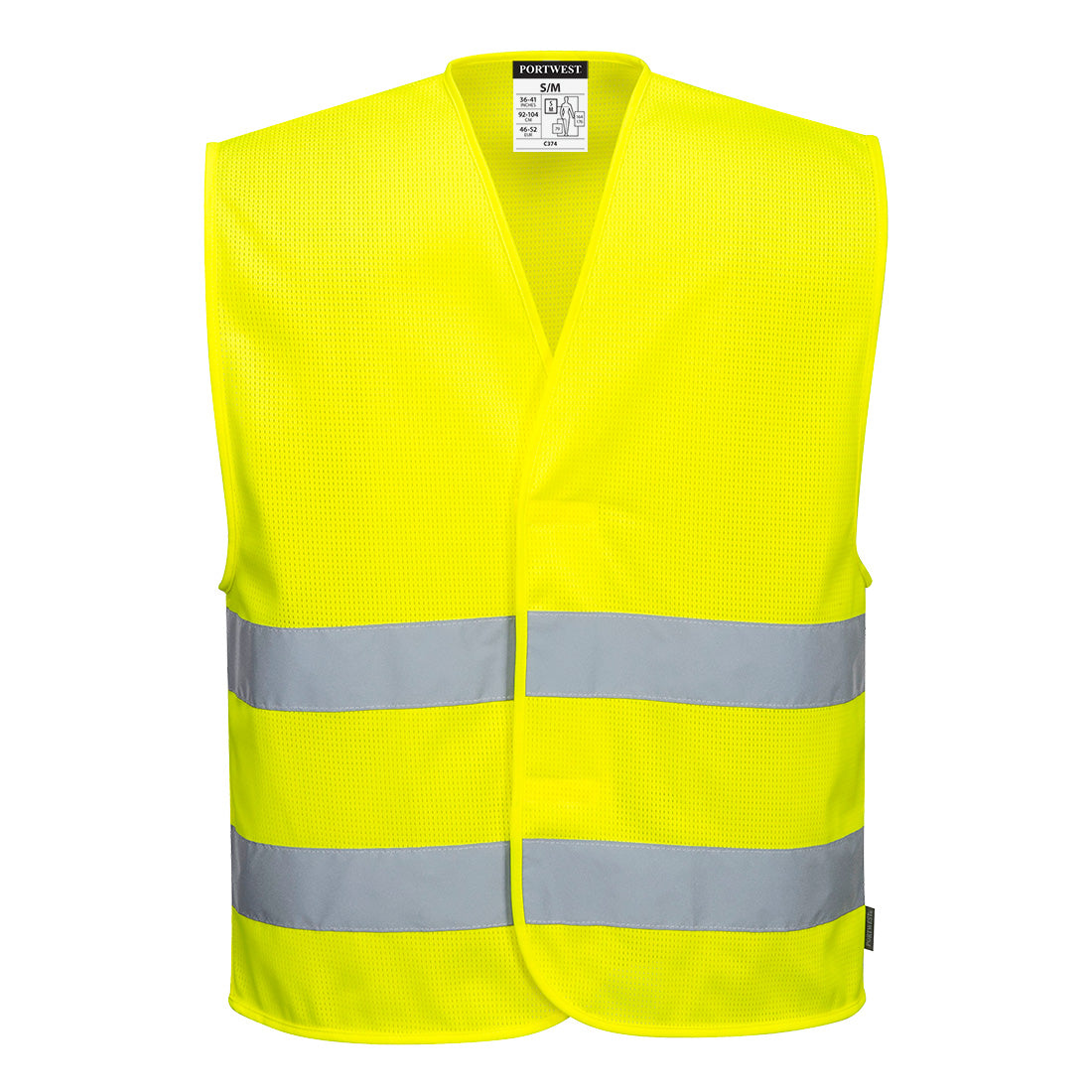 Hi-Vis Mesh Two Band Safety Vest C374