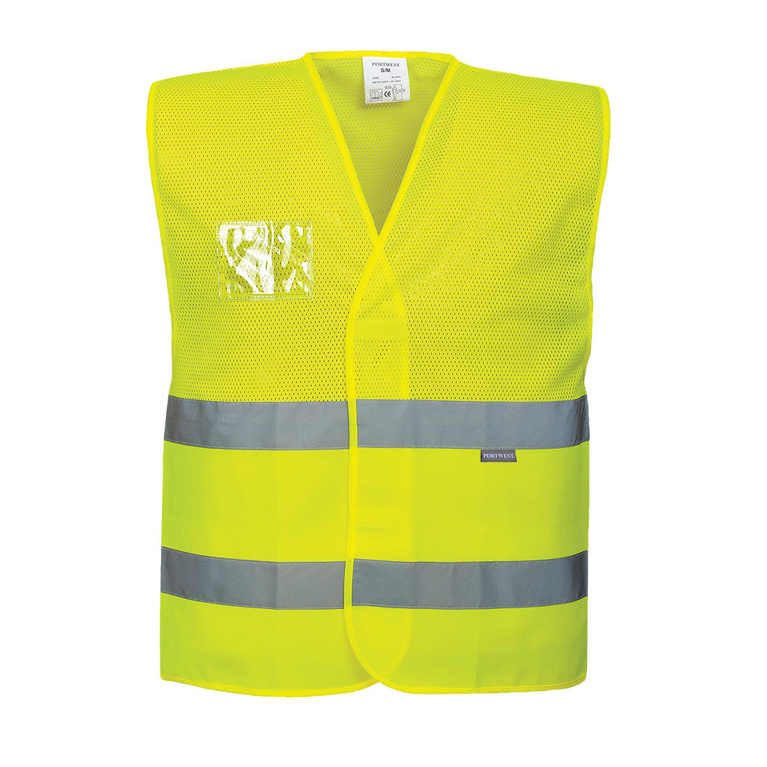 Hi-Vis Half Mesh Two Band Safety Vest  C494