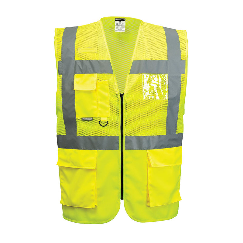 Madrid Hi-Vis Half Mesh Executive Safety Vest  C496