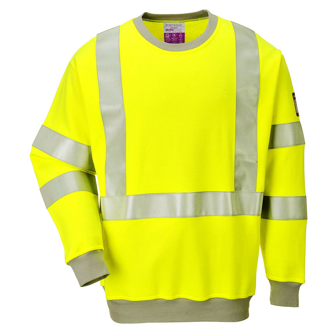 Portwest Flame Resistant Hi-Vis Sweatshirt FR72