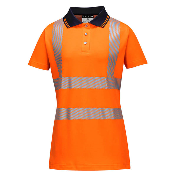 Hi-Vis Women's Cotton Comfort Pro Polo Shirt Short Sleeve  LW72